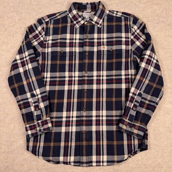 Carhartt Other - Carhartt Original Fit Flannel Shirt Mens Medium Blue Plaid Workwear Long Sleeve
